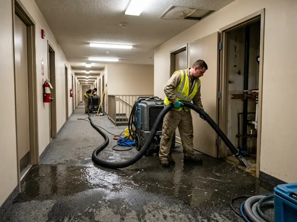 multi-unit-apartment-hallway-f-005 — frequently asked questions, Emergency Burst Pipe Water Extraction & Removal in Spencerp…
